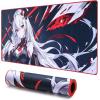 imageRedragon EISA P047L Anime Gaming Mouse Pad  Smooth Lycra Surface AntiSlip Rubber Base SpillResistant Durable 5mm Thick Design 35 x 16 inches BlackBlack