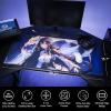 imageRedragon EISA P047L Anime Gaming Mouse Pad  Smooth Lycra Surface AntiSlip Rubber Base SpillResistant Durable 5mm Thick Design 35 x 16 inches BlackDark Blue
