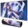 imageRedragon EISA P047L Anime Gaming Mouse Pad  Smooth Lycra Surface AntiSlip Rubber Base SpillResistant Durable 5mm Thick Design 35 x 16 inches BlackDark Blue