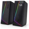 imageRedragon GS520 RGB Desktop Speakers 20 Channel PC Computer Stereo Speaker with 6 Colorful LED Modes Enhanced Sound and EasyAccess Volume Control USB Powered w 35mm CableBlack