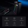 imageRedragon GS520 RGB Desktop Speakers 20 Channel PC Computer Stereo Speaker with 6 Colorful LED Modes Enhanced Sound and EasyAccess Volume Control USB Powered w 35mm CableBlack