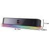imageRedragon GS560 RGB Desktop Soundbar 20 Channel Computer Speaker with Dynamic Lighting Bar AudioLight SyncDisplay TouchControl Backlit with Volume Knob USB Powered w 35mm Cable BlackBlack