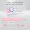 imageRedragon GS560 RGB Desktop Soundbar 20 Channel Computer Speaker with Dynamic Lighting Bar AudioLight SyncDisplay TouchControl Backlit with Volume Knob USB Powered w 35mm Cable BlackPink