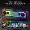 imageRedragon GS817 RGB Desktop Soundbar 20 Channel Stereo Speakers for Desktop wMassive 30W Max Power TouchControl Bluetooth 53 ampamp 35mm AUX Inputs Black