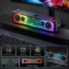 imageRedragon GS817 RGB Desktop Soundbar 20 Channel Stereo Speakers for Desktop wMassive 30W Max Power TouchControl Bluetooth 53 ampamp 35mm AUX Inputs Black