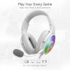 imageRedragon H350 RGB Wired Gaming Headset Dynamic RGB Backlight  Stereo SurroundSound  50MM Drivers  Detachable Microphone OverEar Headphones Works for PCPS4XBOX OneNSWhite