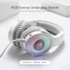 imageRedragon H350 RGB Wired Gaming Headset Dynamic RGB Backlight  Stereo SurroundSound  50MM Drivers  Detachable Microphone OverEar Headphones Works for PCPS4XBOX OneNSWhite