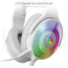 imageRedragon H350 RGB Wired Gaming Headset Dynamic RGB Backlight  Stereo SurroundSound  50MM Drivers  Detachable Microphone OverEar Headphones Works for PCPS4XBOX OneNSWhite