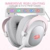 imageRedragon H510 PRO 3Mode RGB Gaming Headset  71 Surround Sound  53MM Audio Drivers in Memory Foam Ear Pads wDurable Fabric Cover Multi Platforms Headphone  USB Powered for PCPS4NSWhite Wireless H510 PRO