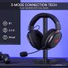 imageRedragon H858 3Mode Wireless Gaming Headset 71 Surround Sound 53 mm Drivers Memory Foam Ear Pads Detachable Noisecanceling Microphone OverEar Headphones Works for Mobile PCPS5NSBlack