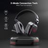 imageRedragon H868 3Mode Wireless RGB Gaming Headset 71 Surround Sound 40 mm Drivers Leather Foam Ear Pads Noisecanceling Microphone OverEar Headphones Works for Mobile PCPS5XBOXNSBlack