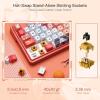 imageRedragon K673 MAX 75 Wireless Gasket RGB Gaming Keyboard 3Modes 81 Keys PBT Compact Mechanical Keyboard wHotSwap Socket Dedicated Knob Control ampamp 5Layer Noise Dampening Custom Linear SwitchFlaming Red Anime Version