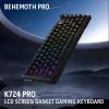 imageRedragon K673 MAX 75 Wireless Gasket RGB Gaming Keyboard 3Modes 81 Keys PBT Compact Mechanical Keyboard wHotSwap Socket Dedicated Knob Control ampamp 5Layer Noise Dampening Custom Linear SwitchBlack