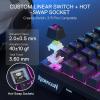 imageRedragon K673 MAX 75 Wireless Gasket RGB Gaming Keyboard 3Modes 81 Keys PBT Compact Mechanical Keyboard wHotSwap Socket Dedicated Knob Control ampamp 5Layer Noise Dampening Custom Linear SwitchBlack