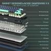 imageRedragon K673 MAX 75 Wireless Gasket RGB Gaming Keyboard 3Modes 81 Keys PBT Compact Mechanical Keyboard wHotSwap Socket Dedicated Knob Control ampamp 5Layer Noise Dampening Custom Linear SwitchDark Jade
