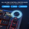 imageRedragon K673 MAX 75 Wireless Gasket RGB Gaming Keyboard 3Modes 81 Keys PBT Compact Mechanical Keyboard wHotSwap Socket Dedicated Knob Control ampamp 5Layer Noise Dampening Custom Linear SwitchBlack