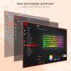 imageRedragon K673 MAX 75 Wireless Gasket RGB Gaming Keyboard 3Modes 81 Keys PBT Compact Mechanical Keyboard wHotSwap Socket Dedicated Knob Control ampamp 5Layer Noise Dampening Custom Linear SwitchFlaming Red Anime Version