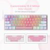 imageRedragon K683 Rapid Trigger HE Gaming Keyboard 60 61 Keys Wired Mechanical Keyboard wHyperFast Actuation Dedicated Hall Effect Magnetic Switch Actuation Point Adjustable 8K Hz Polling RatePink