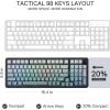imageRedragon K686 PRO 98 Keys Wireless Gasket RGB Gaming Keyboard 3Mode PBT Mechanical Keyboard wHotSwap Socket Dedicated Knob Control ampamp 5Layer Noise Dampening Custom Linear SwitchConcrete Jungle