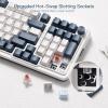 imageRedragon K686 PRO 98 Keys Wireless Gasket RGB Gaming Keyboard 3Mode PBT Mechanical Keyboard wHotSwap Socket Dedicated Knob Control ampamp 5Layer Noise Dampening Custom Linear SwitchBlue Himmel