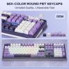 imageRedragon K689 Wired Gasket RGB Gaming Keyboard 108 Keys Mechanical Keyboard wExtra 4 Hotkeys Upgraded Hotswappable Socket 3Layer Noise Dampening Mixed Color Keycaps Custom Linear SwitchCharming Purple