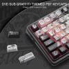 imageRedragon K719 PRO Wireless Gasket Gaming Keyboard wHype Screen ampamp Knob 95 Keys Mechanical Keyboard EasyControl 114 TFT Info Display 5Layer Noise Dampening Custom Linear Switch Anime EditionStreet Graffiti