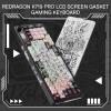 imageRedragon K719 PRO Wireless Gasket Gaming Keyboard wHype Screen ampamp Knob 95 Keys Mechanical Keyboard EasyControl 114 TFT Info Display 5Layer Noise Dampening Custom Linear Switch Anime EditionStreet Graffiti