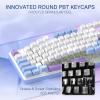 imageRedragon K728 PRO 80 Wireless Gasket Gaming Keyboard 3Mode 87 Keys TKL Mechanical Keyboard wSouthFacing LED ampamp HotSwap Socket 5Layer Noise Dampening Custom Linear Switch PBT Gradient KeycapsMoonrise Violet