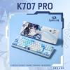 imageRedragon K728 PRO 80 Wireless Gasket Gaming Keyboard 3Mode 87 Keys TKL Mechanical Keyboard wSouthFacing LED ampamp HotSwap Socket 5Layer Noise Dampening Custom Linear Switch PBT Gradient KeycapsStarlight Blue Anime Version