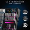 imageRedragon K728 PRO 80 Wireless Gasket Gaming Keyboard 3Mode 87 Keys TKL Mechanical Keyboard wSouthFacing LED ampamp HotSwap Socket 5Layer Noise Dampening Custom Linear Switch PBT Gradient KeycapsConcrete Jungle LCD Screen