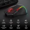 imageRedragon M612AK PRO RGB Gaming Mouse 8000 DPI WiredWireless Optical Mouse with 9 Programmable Buttons ampamp 7 Backlit Modes BT ampamp 24G Wireless Software Supports DIY Keybinds Rapid Fire ButtonBlack