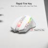 imageRedragon M612AK PRO RGB Gaming Mouse 8000 DPI WiredWireless Optical Mouse with 9 Programmable Buttons ampamp 7 Backlit Modes BT ampamp 24G Wireless Software Supports DIY Keybinds Rapid Fire ButtonWhite