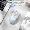 imageRedragon M612AK PRO RGB Gaming Mouse 8000 DPI WiredWireless Optical Mouse with 9 Programmable Buttons ampamp 7 Backlit Modes BT ampamp 24G Wireless Software Supports DIY Keybinds Rapid Fire ButtonWhite