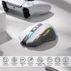 imageRedragon M612AK PRO RGB Gaming Mouse 8000 DPI WiredWireless Optical Mouse with 9 Programmable Buttons ampamp 7 Backlit Modes BT ampamp 24G Wireless Software Supports DIY Keybinds Rapid Fire ButtonGray