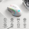 imageRedragon M612AK PRO RGB Gaming Mouse 8000 DPI WiredWireless Optical Mouse with 9 Programmable Buttons ampamp 7 Backlit Modes BT ampamp 24G Wireless Software Supports DIY Keybinds Rapid Fire ButtonWhite