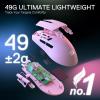 imageRedragon M916AK PRO 3Mode Anime Gaming Mouse 42G UltraLight 26K DPI Gaming Mouse wErgonomic Natural Grip Build Full Programmable Buttons Software Supports DIY Keybinds ampamp DPIPink