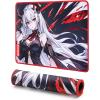 imageRedragon EISA P047L Anime Gaming Mouse Pad  Smooth Lycra Surface AntiSlip Rubber Base SpillResistant Durable 5mm Thick Design 35 x 16 inches BlackBlack