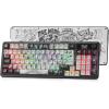 imageRedragon K719 PRO Wireless Gasket Gaming Keyboard wHype Screen ampamp Knob 95 Keys Mechanical Keyboard EasyControl 114 TFT Info Display 5Layer Noise Dampening Custom Linear Switch Anime EditionStreet Graffiti