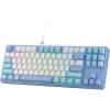 imageRedragon K728 PRO 80 Wireless Gasket Gaming Keyboard 3Mode 87 Keys TKL Mechanical Keyboard wSouthFacing LED ampamp HotSwap Socket 5Layer Noise Dampening Custom Linear Switch PBT Gradient KeycapsStarlight Blue