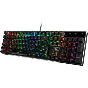 imageRedragon K556 PRO Upgraded Wireless RGB Gaming Keyboard BT24Ghz TriMode Aluminum Mechanical Keyboard wNoLag Connection HotSwap Linear Quiet Red SwitchBlack