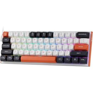 imageRedragon K683 Rapid Trigger HE Gaming Keyboard 60 61 Keys Wired Mechanical Keyboard wHyperFast Actuation Dedicated Hall Effect Magnetic Switch Actuation Point Adjustable 8K Hz Polling RateOrange HE Version