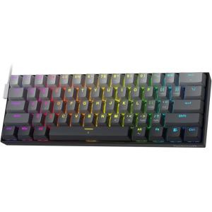 imageRedragon K683 Rapid Trigger HE Gaming Keyboard 60 61 Keys Wired Mechanical Keyboard wHyperFast Actuation Dedicated Hall Effect Magnetic Switch Actuation Point Adjustable 8K Hz Polling RateGradient HE Version