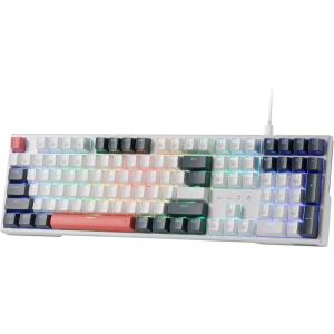 imageRedragon K689 Wired Gasket RGB Gaming Keyboard 108 Keys Mechanical Keyboard wExtra 4 Hotkeys Upgraded Hotswappable Socket 3Layer Noise Dampening Mixed Color Keycaps Custom Linear SwitchGemini Eclipse