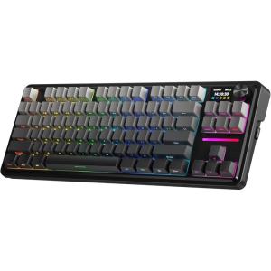 imageRedragon K728 PRO 80 Wireless Gasket Gaming Keyboard 3Mode 87 Keys TKL Mechanical Keyboard wSouthFacing LED ampamp HotSwap Socket 5Layer Noise Dampening Custom Linear Switch PBT Gradient KeycapsConcrete Jungle LCD Screen