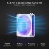 imageRedragon GCF012 Standard 120mm PC Case Fan DaisyChain Connection 5V 3Pin ARGB Lighting 4 Pin PWM Case Fan for RadiatorComputer Case Cooling 120x120x25mm 3 Pack BlackWhite