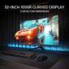 imageRedragon GM32 32quot Curve Gaming Monitor  QHD 2560x1440 180Hz 176ms Support FreeSync ampamp GSync 1000R Curvature Tilt Adjustable DisplayPort HDMI VESA Wall Mount Fast VA Computer Monitor