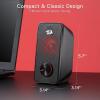 imageRedragon GS500 Stentor PC Gaming Speaker 20 Channel Stereo Desktop Computer Speaker with Red Backlight Quality Bass and Crystal Clear Sound USB Powered with a 35mm Connector