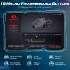 imageRedragon Gaming Mouse MMO Mouse Gaming UP 12400 DPI 19 Macro Programmable Buttons RGB Mouse with 12 Side Buttons 8  24g Weight Tuning for PC Laptop MOBA FPS M901K Blackwhite