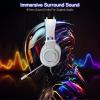 imageRedragon H231 Scream Wired Gaming Headset Stereo Surround Sound 40mm Drivers Leather Foam Ear Pads Noisecanceling Microphone Dynamic RGB Lighting Works with PCPS4PS5NSXboxone WhiteWhite