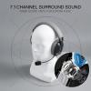 imageRedragon H878 3Mode Wireless Blue Lighting Gaming Headset  Lightweight  71 Surround Sound  40MM Drivers  Detachable Microphone  Multi Platforms for PC PS543 Switch Mobile WhiteampampGrayBlack  Gray